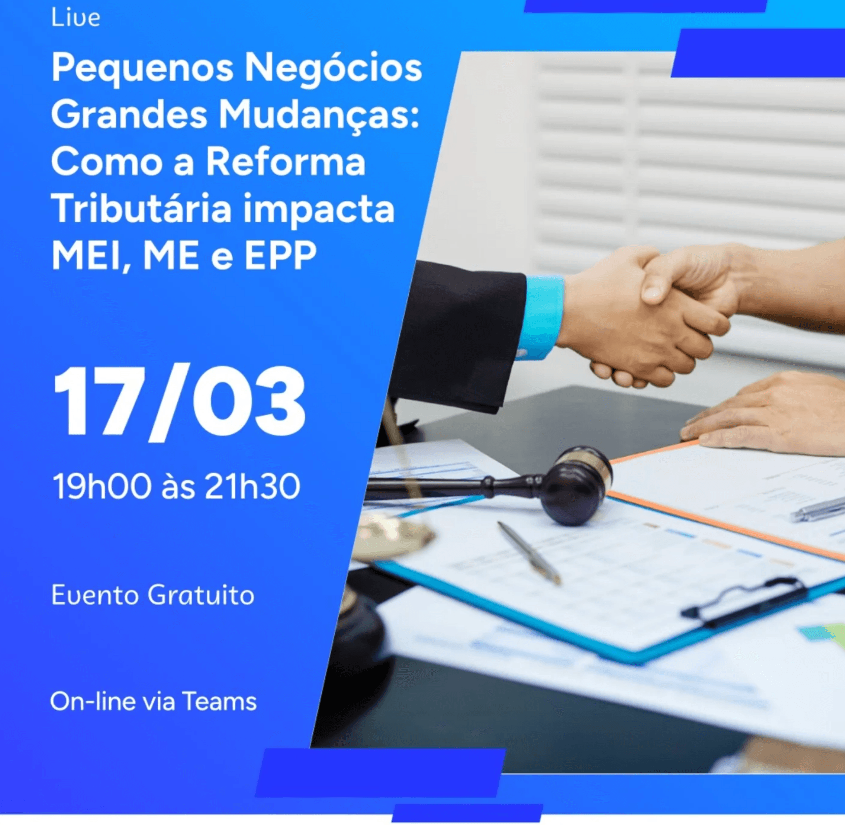 SEBRAE LESTE LIVE: Pequenos Negócios, Grandes Mudanças: como a Reforma Tributária impacta MEI, ME e EPP
