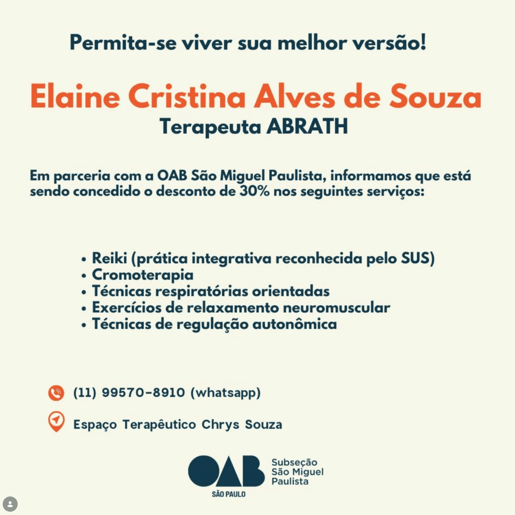 ESPAÇO TERAPÊUTICO CHRYS SOUZA