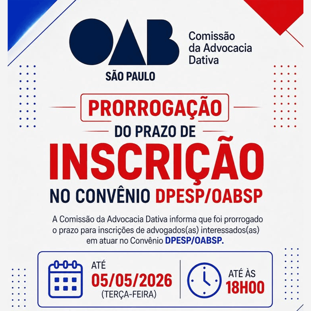 🚨 PRORROGAÇÃO DO PRAZO -  até o dia 05/05/2026