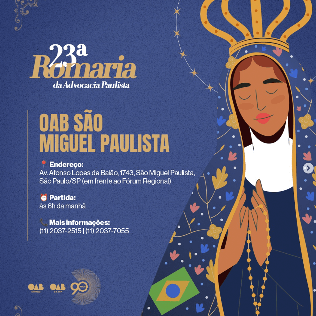 GARANTA JÁ A SUA VAGA! 23ª Romaria de Aparecida