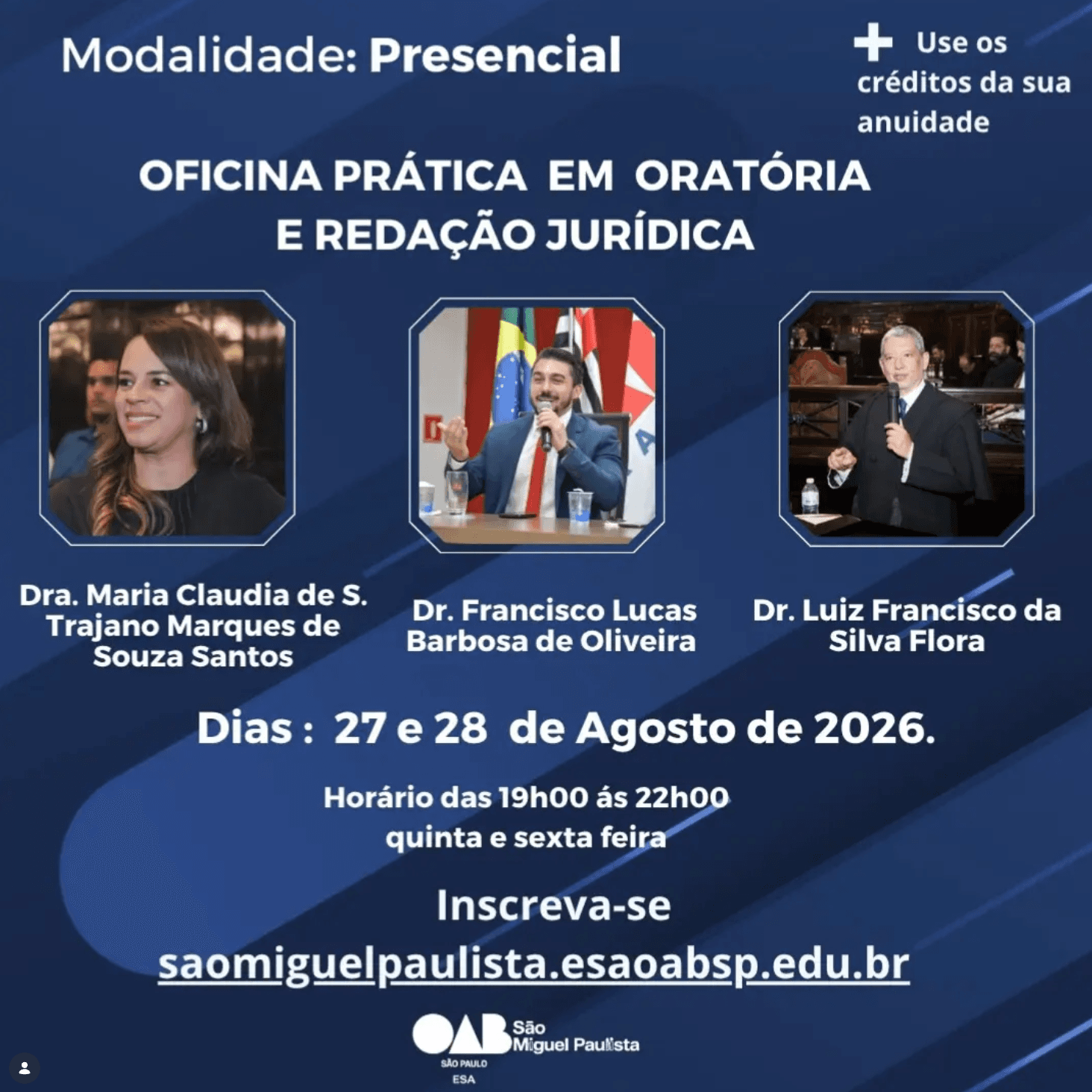 📙 ESA SMP: Oficina Prática em Oratória e Redação Jurídica