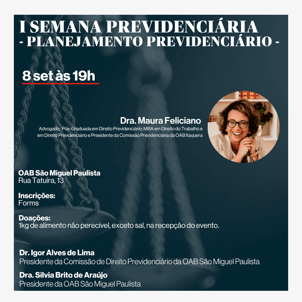 I Semana Previdenciária: Planejamento Previdenciário