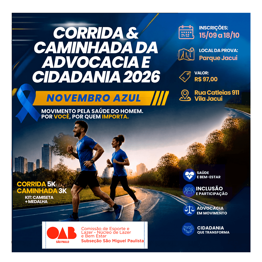 Corrida & Caminhada da Advocacia e Cidadania 2026